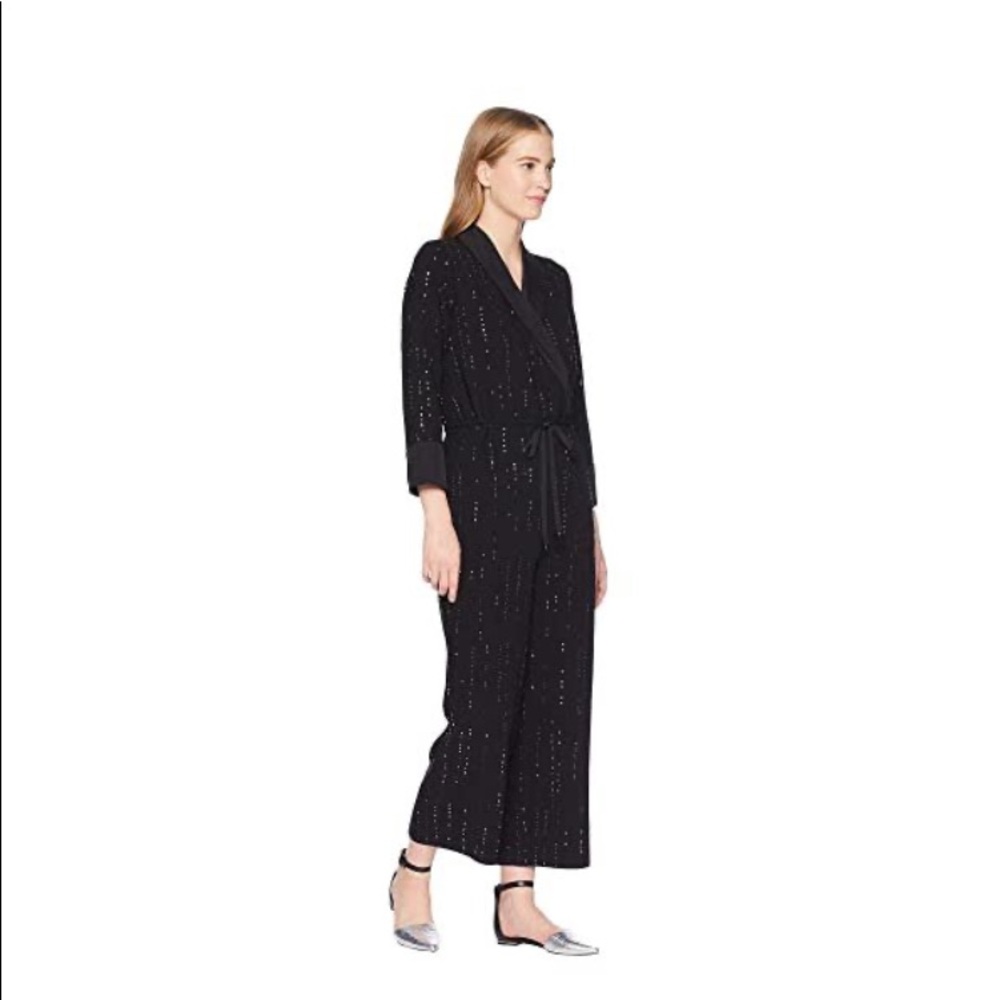 Trina Turk Celebration blk beaded jumpsuit sz 4 ๐ - Picture 6 of 11